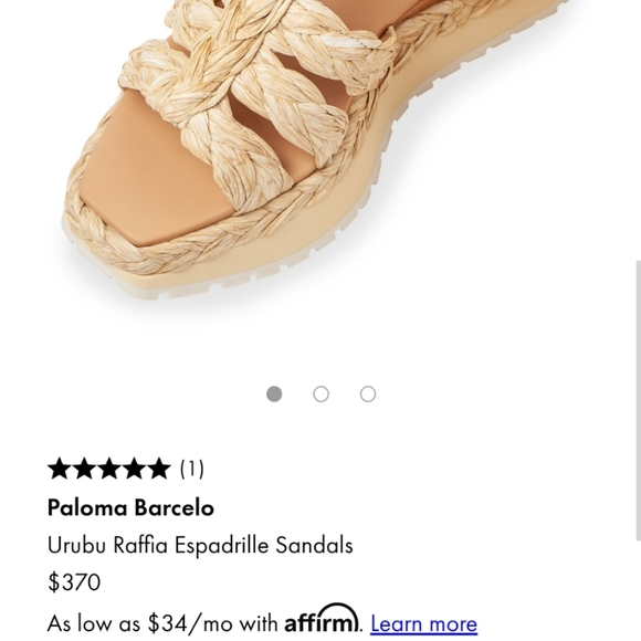 Paloma Barcelo Raffia Natural Espadrille Sandals - Picture 6 of 6